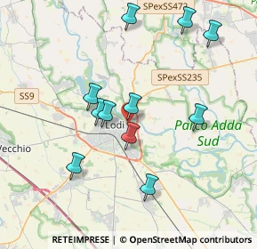 Mappa Via Finoli Bassiano, 26900 Lodi LO, Italia (3.65091)