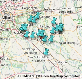 Mappa Via Finoli Bassiano, 26900 Lodi LO, Italia (10.6865)