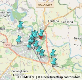 Mappa Via Finoli Bassiano, 26900 Lodi LO, Italia (1.48077)