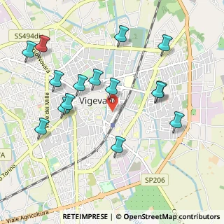 Mappa Via U. Marazzani, 27029 Vigevano PV, Italia (1.08533)