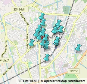 Mappa Via S. Pio V, 27029 Vigevano PV, Italia (0.561)