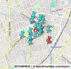 Mappa Via S. Pio V, 27029 Vigevano PV, Italia (0.261)