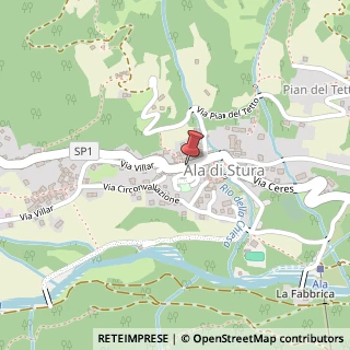 Mappa Piazza Centrale, 10, 10070 Ala di Stura, Torino (Piemonte)