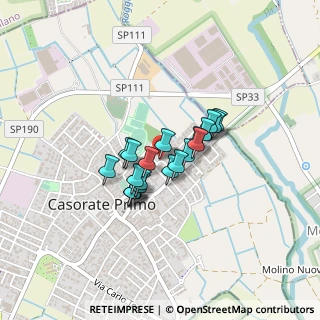 Mappa Via Gottardo Delfinoni, 27022 Casorate Primo PV, Italia (0.2715)