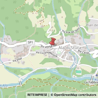 Mappa Piazza Centrale, 22, 10070 Ala di Stura, Torino (Piemonte)