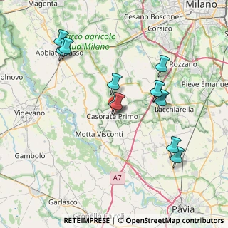 Mappa Via I Maggio, 27022 Casorate Primo PV, Italia (7.44167)