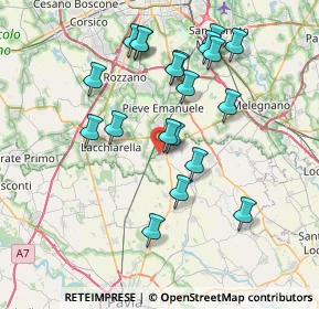 Mappa Via Paolo Borsellino, 27010 Siziano PV, Italia (7.338)