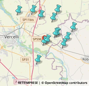 Mappa SP ex Strada Statale 596 dei Cairoli, 27030 Palestro PV, Italia (3.59077)