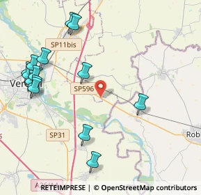 Mappa SP ex Strada Statale 596 dei Cairoli, 27030 Palestro PV, Italia (5.00857)