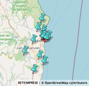 Mappa Spiaggia dell'orologio, 08048 Tortolì NU, Italia (9.58786)