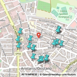 Mappa Piazza Italia, 09170 Oristano OR, Italia (0.317)