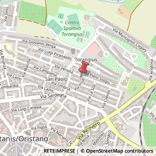 Mappa Via Versilia, 52, 09170 Oristano, Oristano (Sardegna)