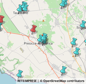 Mappa Via della Resistenza, 73054 Presicce LE, Italia (6.087)