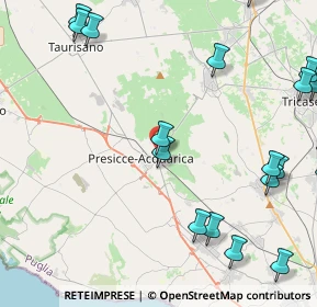 Mappa Via della Resistenza, 73054 Presicce LE, Italia (6.7045)
