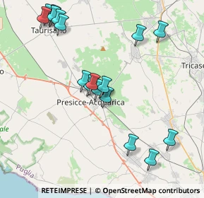 Mappa Via della Resistenza, 73054 Presicce LE, Italia (4.69059)