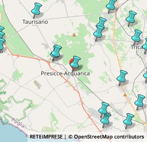 Mappa Via della Resistenza, 73054 Presicce LE, Italia (6.8065)