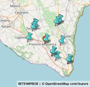 Mappa Via della Resistenza, 73054 Presicce LE, Italia (7.15357)