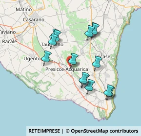 Mappa Via I Maggio, 73054 Presicce LE, Italia (7.16643)