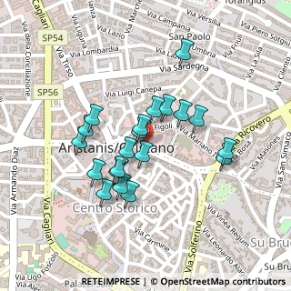 Mappa Via Serneste angolo, 09170 Oristano OR, Italia (0.205)