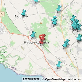 Mappa Via Giuseppe Mazzini, 73054 Presicce LE, Italia (6.3845)