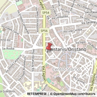 Mappa Via Benedetto Croce, 09170 Oristano OR, Italia, 09170 Oristano, Oristano (Sardegna)