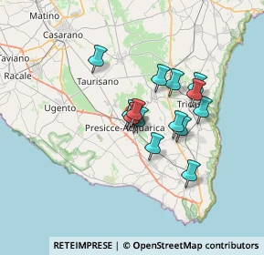 Mappa Via Mascagni, 73054 Presicce LE, Italia (5.28929)