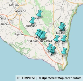 Mappa Via Mascagni, 73054 Presicce LE, Italia (6.04733)