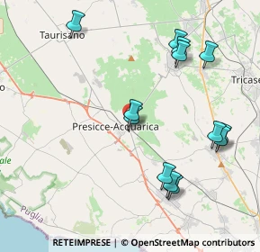 Mappa Via Mascagni, 73054 Presicce LE, Italia (4.72231)