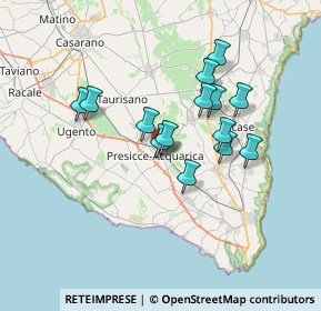 Mappa Via Verdi, 73054 Presicce LE, Italia (6.15143)