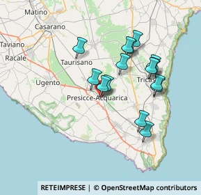 Mappa Via Verdi, 73054 Presicce LE, Italia (6.852)