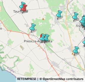 Mappa Via IV Novembre, 73054 Presicce LE, Italia (7.051)