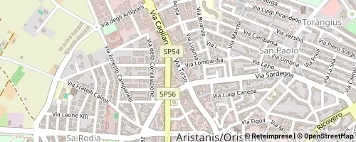 Mappa Oristano