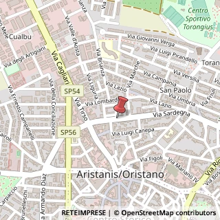 Mappa Via Sardegna, 32, 09170 Oristano, Oristano (Sardegna)