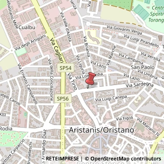 Mappa Via Sardegna, 15, 09170 Oristano, Oristano (Sardegna)