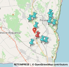 Mappa Via Vigna la Corte, 73031 Alessano LE, Italia (3.46091)