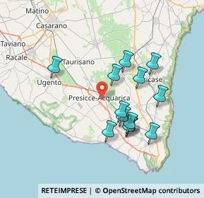 Mappa Via della Repubblica, 73054 Presicce LE, Italia (7.08769)