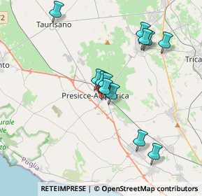 Mappa Via della Repubblica, 73054 Presicce LE, Italia (3.735)