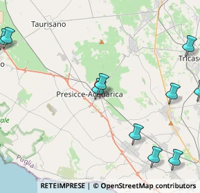 Mappa Via Vittorio Veneto, 73054 Presicce LE, Italia (6.48182)