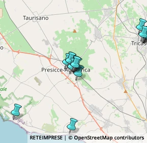 Mappa Via Vittorio Veneto, 73054 Presicce LE, Italia (4.53375)