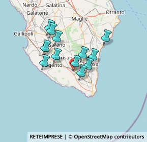 Mappa Via Vittorio Veneto, 73054 Presicce LE, Italia (11.33083)