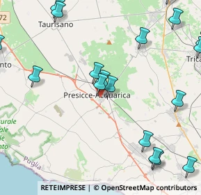 Mappa Via Unità D'Italia, 73054 Presicce LE, Italia (6.17444)