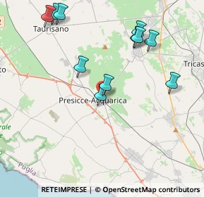 Mappa Via Arturo Toscanini, 73054 Presicce LE, Italia (4.70636)