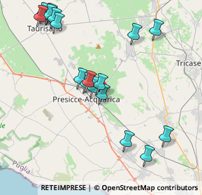 Mappa Via G.Rossini, 73054 Presicce LE, Italia (4.80118)
