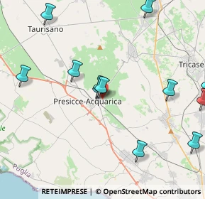 Mappa Via G.Rossini, 73054 Presicce LE, Italia (5.48462)