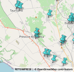 Mappa Via G.Rossini, 73054 Presicce LE, Italia (6.6075)