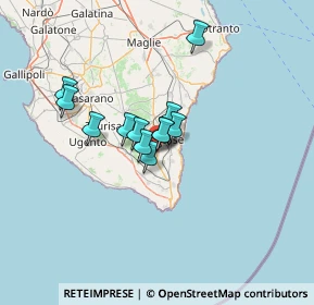 Mappa Via Matine, 73031 Alessano LE, Italia (9.34833)