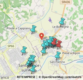 Mappa Via B.Cellini, 50054 Fucecchio FI, Italia (1.8815)