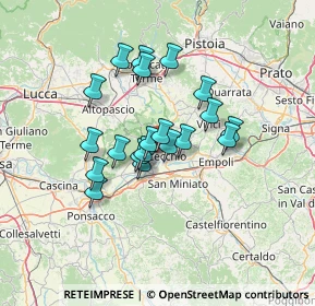 Mappa Via B.Cellini, 50054 Fucecchio FI, Italia (10.6925)