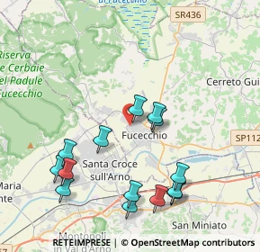 Mappa Via B.Cellini, 50054 Fucecchio FI, Italia (4.33786)