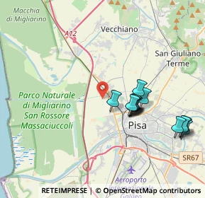 Mappa Via del Tiro a Segno, 56122 Pisa PI, Italia (3.77154)